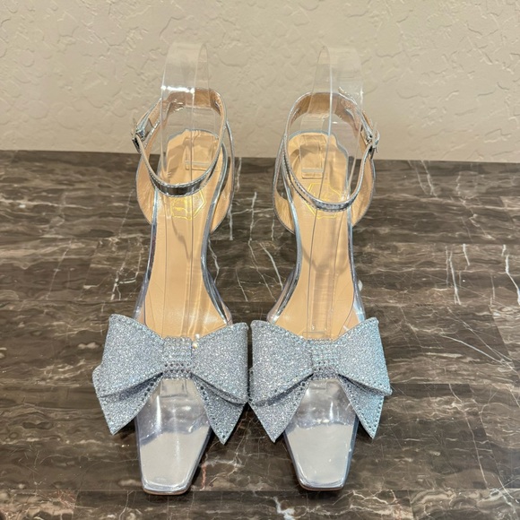 NEW Nalebe Dimante Metallic Cinderella Pumps - Picture 7 of 14